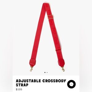 Clare V Bright Red Adjustable Crossbody Strap